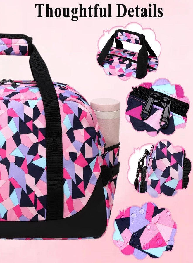 DSIUE Duffle Bag for Girls Teens Sport Gym Bag Women Weekender Carry On Overnight Bag Workout Duffel with Shoe Compartment and Wet Pocket - Image 4